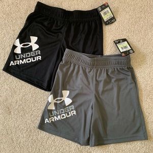 UNDER ARMOUR BOYS’ SIZE 4 SHORTS - SET OF 2